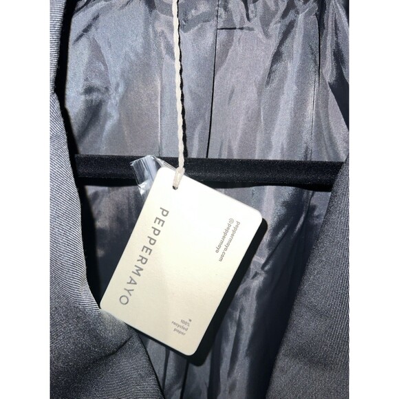 Peppermayo blazer Womens Sz 0 Maggie Gray jacket Academia Preppy Timeless New - Picture 3 of 11